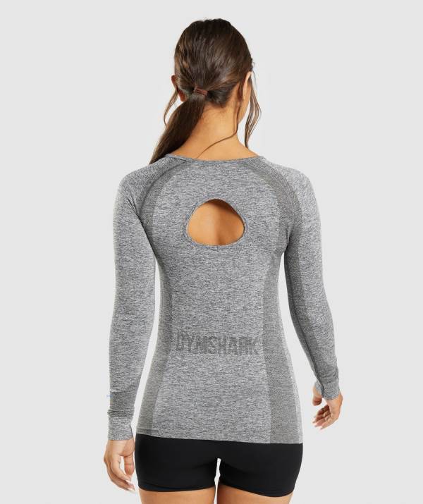 Damske Mikiny Gymshark Flex Long Sleeve Top Siva | KO8579126